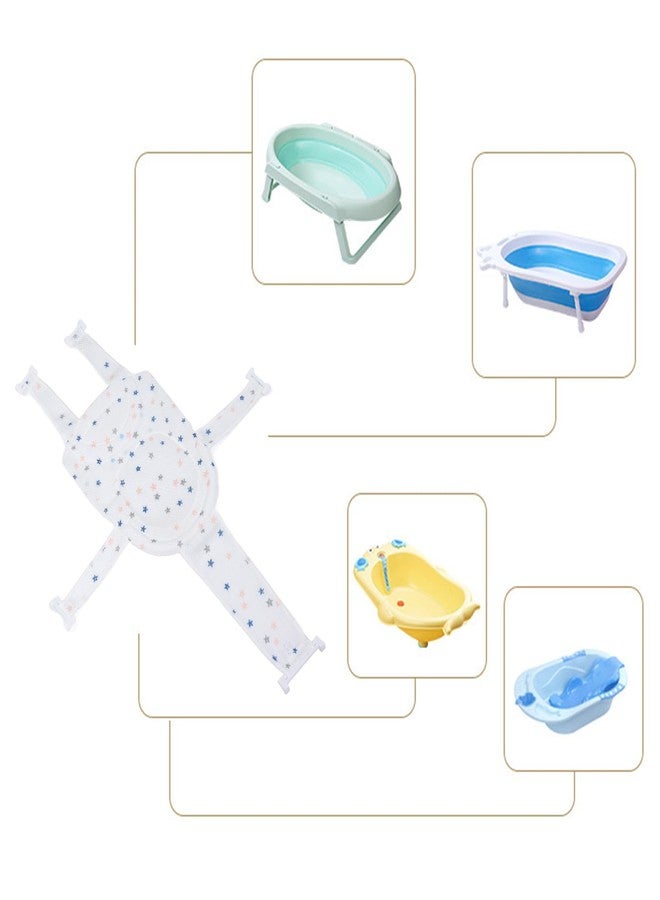 shenruifa Baby Bath Seat Support Non Slip Universal Detachable Net Bathtub Sling Shower Mesh (White) - Image 5